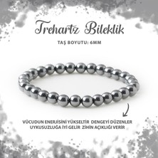 Deniz Doğal Taş Sertifikalı Trehartz 6mm Doğal Taş Bileklik