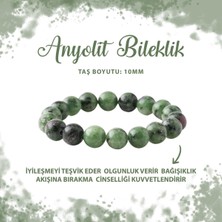 Deniz Doğal Taş Sertifikalı Anyolit 10MM Doğal Taş Bileklik