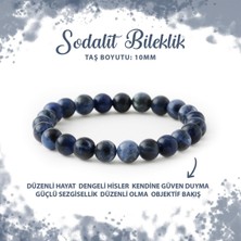 Sertifikalı Sodalit 10MM Doğal Taş Bileklik