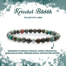 Deniz Doğal Taş Sertifikalı Krizokol 6mm Doğal Taş Bileklik