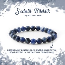 Sertifikalı Sodalit 8mm Doğal Taş Bileklik