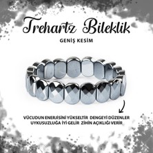 Deniz Doğal Taş Sertifikalı Trehartz Doğal Taş Geniş Kesim Bileklik