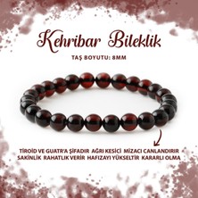 Deniz Doğal Taş Sertifikalı Sertifikalı Orjinal Kehribar 8mm Doğal Taş Bileklik