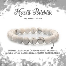 Sertifikalı Havlit 8mm Doğal Taş Bileklik