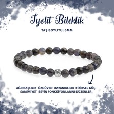 Sertifikalı Iyolit 6mm Doğal Taş Bileklik