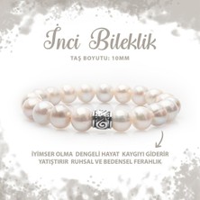 Deniz Doğal Taş Sertifikalı Inci 10MM Doğal Taş Bileklik
