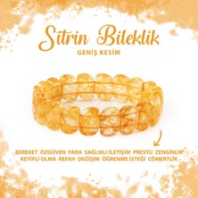 Sertifikalı Sitrin Doğal Taş Özel Kesim Geniş Kesim Bileklik