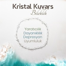Deniz Doğal Taş Sertifikalı Kristal Kuvars  Orjinal ( Taşlar) Doğaltaş Bileklik 8 Mm, B979