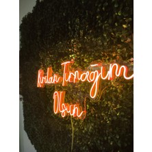 Dekoraven Kırılan Tırnağım Olsun Kuaför Güzellik Merkezi Neon LED TABELA(70X30CM)