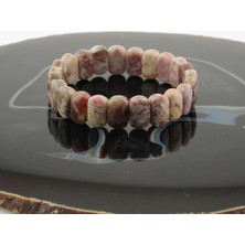 Deniz Doğal Taş Sertifikalı Lepidolit Geniş Kesim  Orjinal ( Taşlar) Doğaltaş Bileklik B468