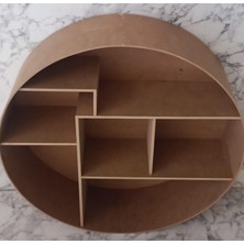 Bengi Ticaret Hobi Adn 90212 Yuvarlak Raf KİTAPLIK Terek Ahşap MDF HAM Kutu Sevk El Yapım