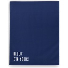 House Of Pack Renkli Kargo Poşeti - 22X31 cm - Lacivert - 100 Adet - ' Hello I'm Yours ' Baskılı