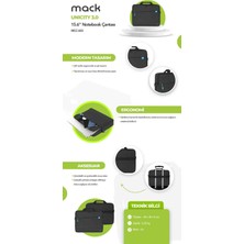 Mack MCC-603 15.6 Unicity 3.0 Notebook Çantası Siyah