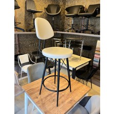 TheSandalyeShop Sandalyeshop Yeni,dolce Tasarım Bar Sandalyesi 75 cm Beyaz.
