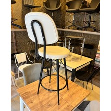 TheSandalyeShop Sandalyeshop Yeni,dolce Tasarım Bar Sandalyesi 75 cm Beyaz.