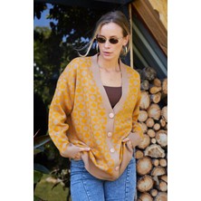 Dnz Fashion Oversize Desnli Düğmeli  Triko  Hırka