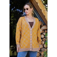 Dnz Fashion Oversize Desnli Düğmeli  Triko  Hırka