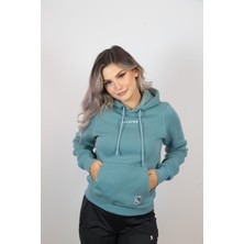 Fabbwomen Kanguru Cepli Turkuaz Kadın Sweatshirt