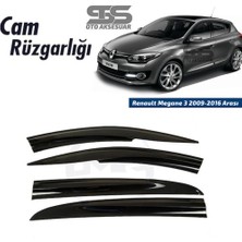 STS Oto Aksesuar Cam Rüzgarlığı Renault Megane 3 2009-2016 Arası Mügen Tip Piano Black