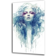 Kırmızı Ayı Kadınlar Cam Tablo