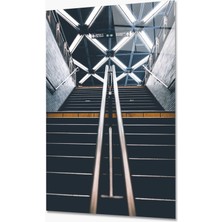 Kırmızı Ayı Mimari Merdiven Tablo