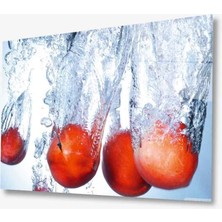 Kırmızı Ayı Cam Tablo