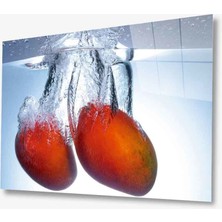 Kırmızı Ayı Meyve Cam Tablo