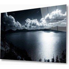 Kırmızı Ayı Doğa Cam Tablo