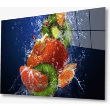 Kırmızı Ayı Meyve Cam Tablo