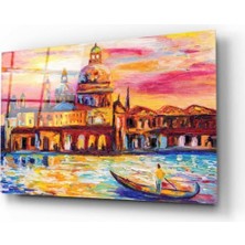 Kırmızı Ayı Cam Tablo