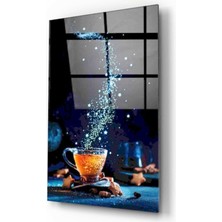 Kırmızı Ayı Bardak Cam Tablo