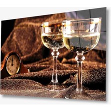 Kırmızı Ayı Kadeh Cam Tablo