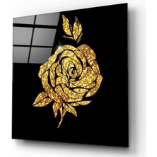 Kırmızı Ayı Gold Cam Tablo