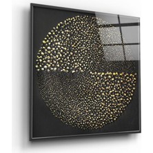 Kırmızı Ayı Desen Cam Tablo