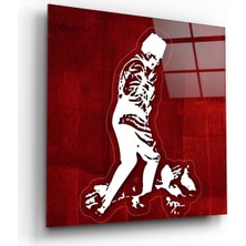 Kırmızı Ayı Atatürk Cam Tablo