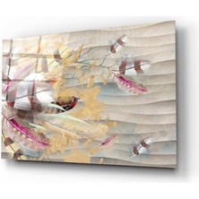 Kırmızı Ayı Tüyler Cam Tablo