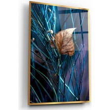 Kırmızı Ayı Yaprak Cam Tablo