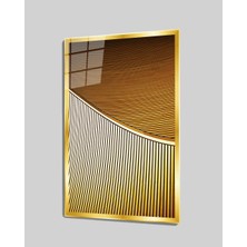 Kırmızı Ayı Soyut Cam Tablo