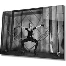 Kırmızı Ayı Kadınlar Cam Tablo