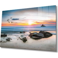 Kırmızı Ayı Doğa Cam Tablo