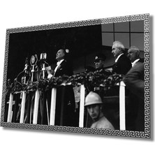 Kırmızı Ayı Atatürk Cam Tablo