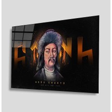 Kırmızı Ayı Türklük Cam Tablo