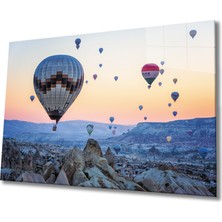 Kırmızı Ayı Kapadokya Cam Tablo