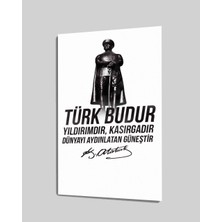 Kırmızı Ayı Atatürk Cam Tablo
