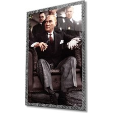 Kırmızı Ayı Atatürk Cam Tablo