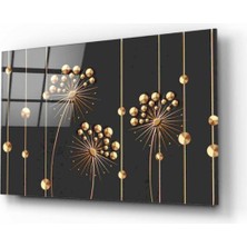 Kırmızı Ayı Gold Cam Tablo