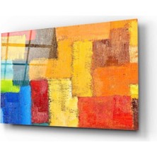 Kırmızı Ayı Cam Tablo