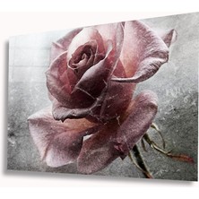 Kırmızı Ayı Gül Cam Tablo