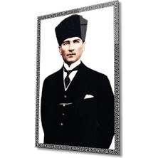 Kırmızı Ayı Atatürk Cam Tablo