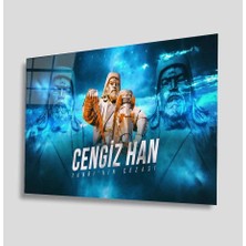 Kırmızı Ayı Cengizhan Cam Tablo